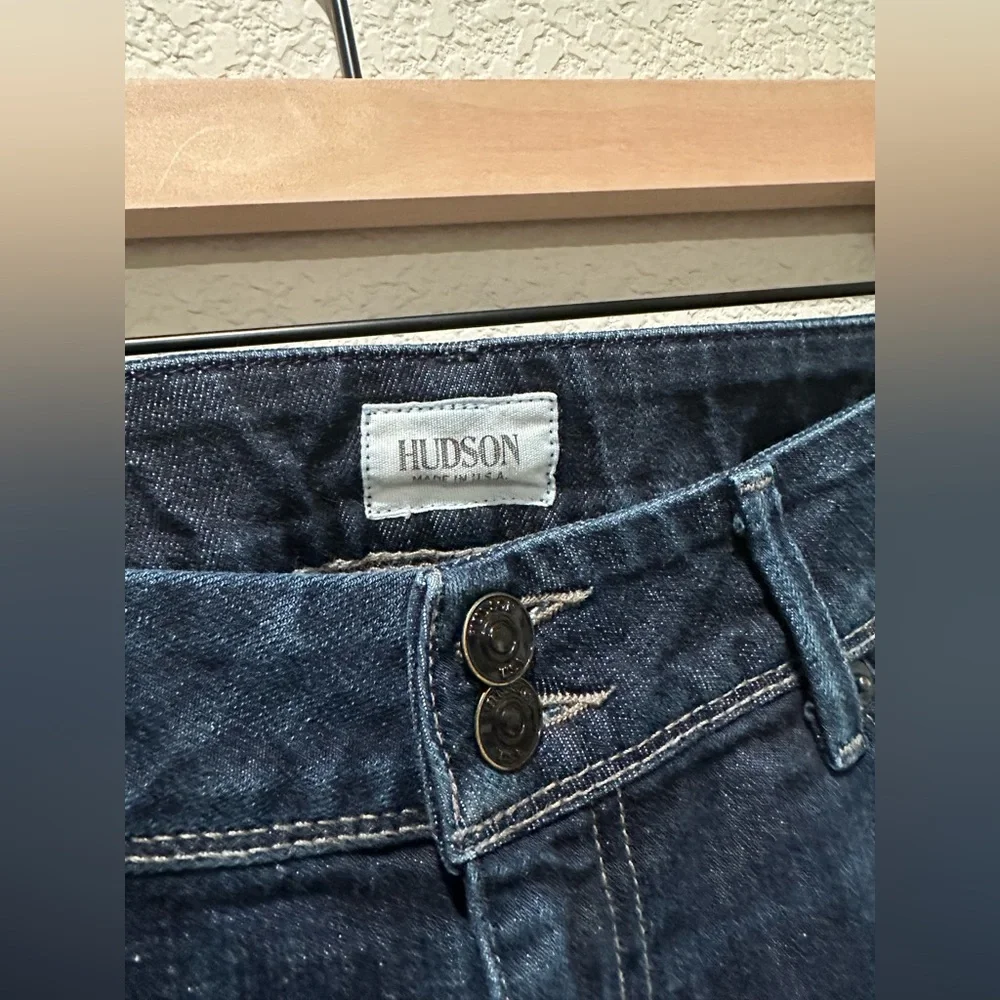 Hudson Beth Baby Boot Jeans Size 30 Dark‎ Wash Jets Mid Rise Bootcut